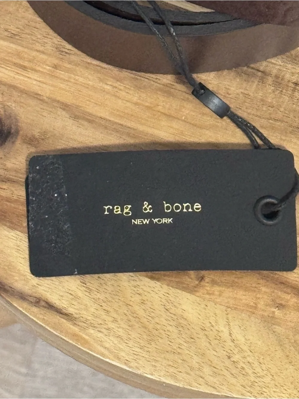 NWT Rag & Bone Rugged Leather Belt in Espresso 38W